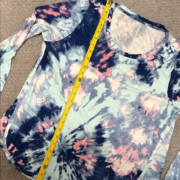 Talbots T by Talbots Pink Blue Tie-Dye Top XL - Picture 6 of 8